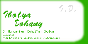 ibolya dohany business card